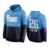 kristian fulton titans blue navy sideline impact lockup hoodie