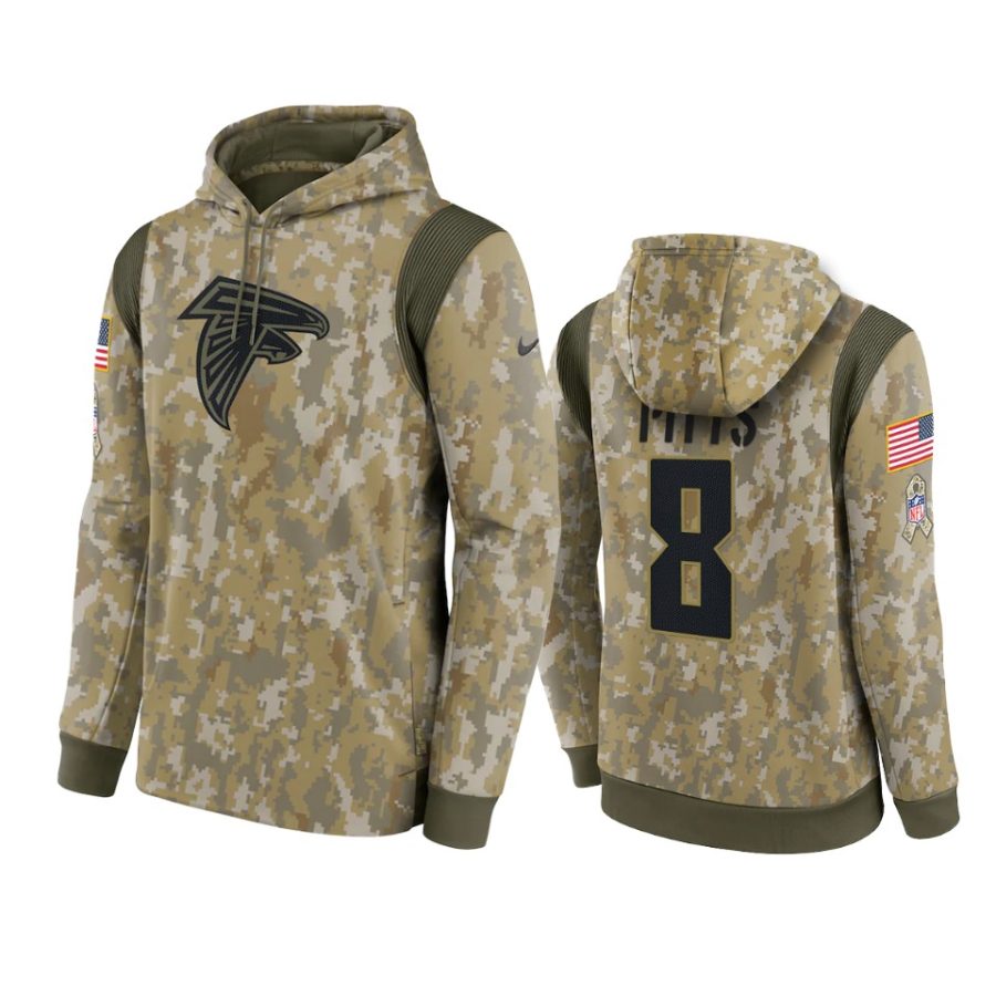 kyle pitts falcons camo 2021 salute to service therma hoodie