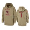 kyler murray cardinals tan 2019 salute to service sideline therma hoodie