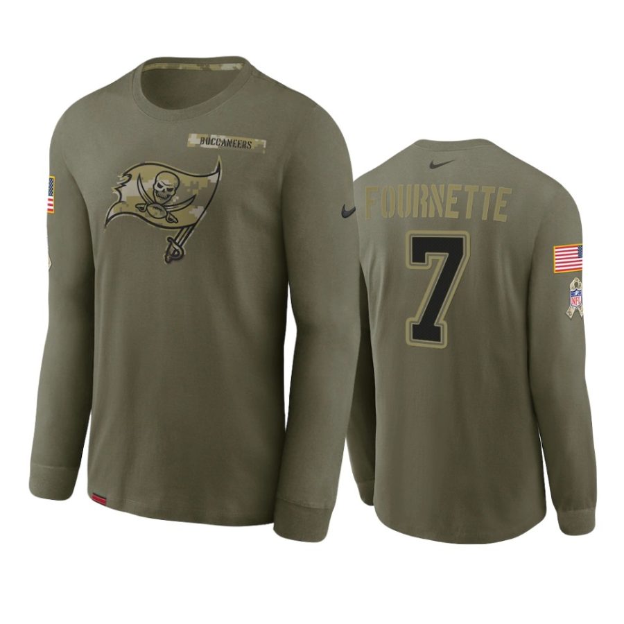 leonard fournette buccaneers olive 2021 salute to service performance long sleeve t shirt