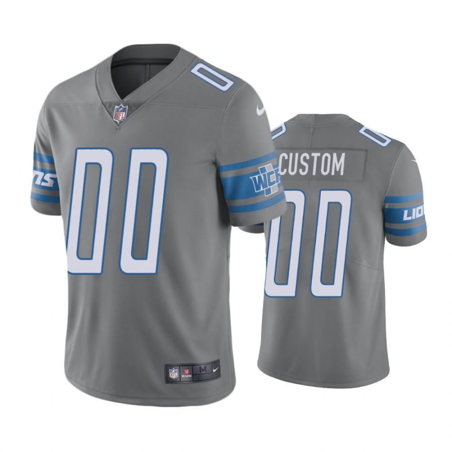 lions 00 custom steel color rush limited jersey