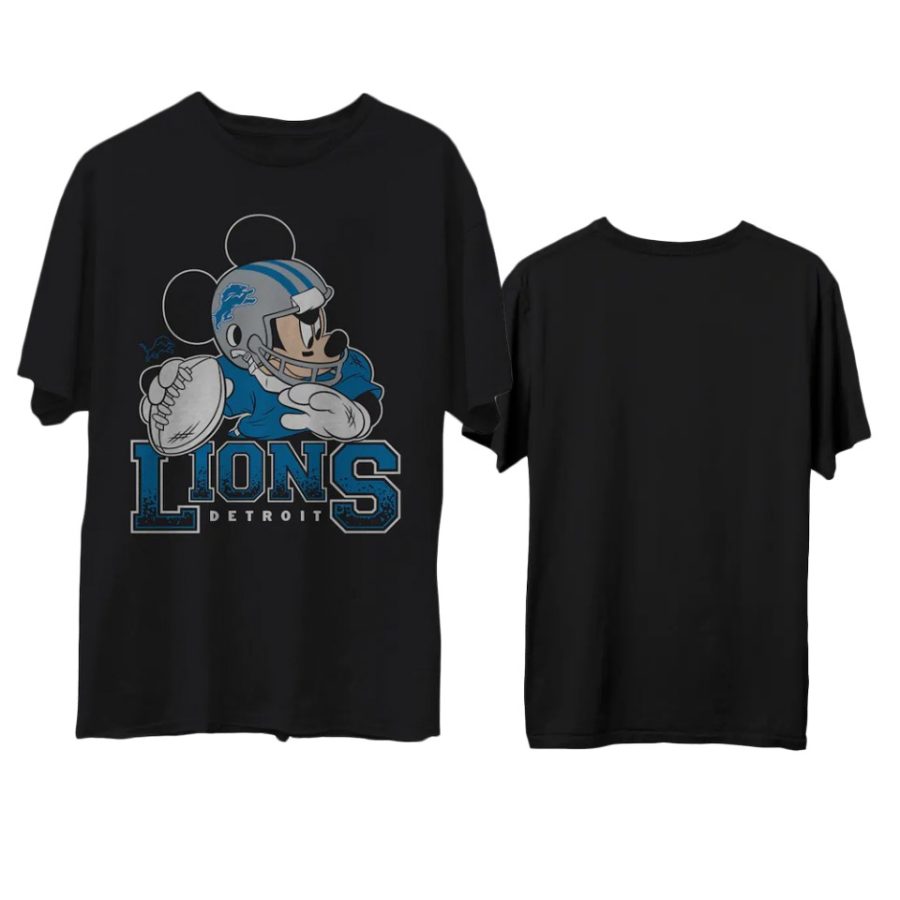 lions black disney mickey qb t shirt