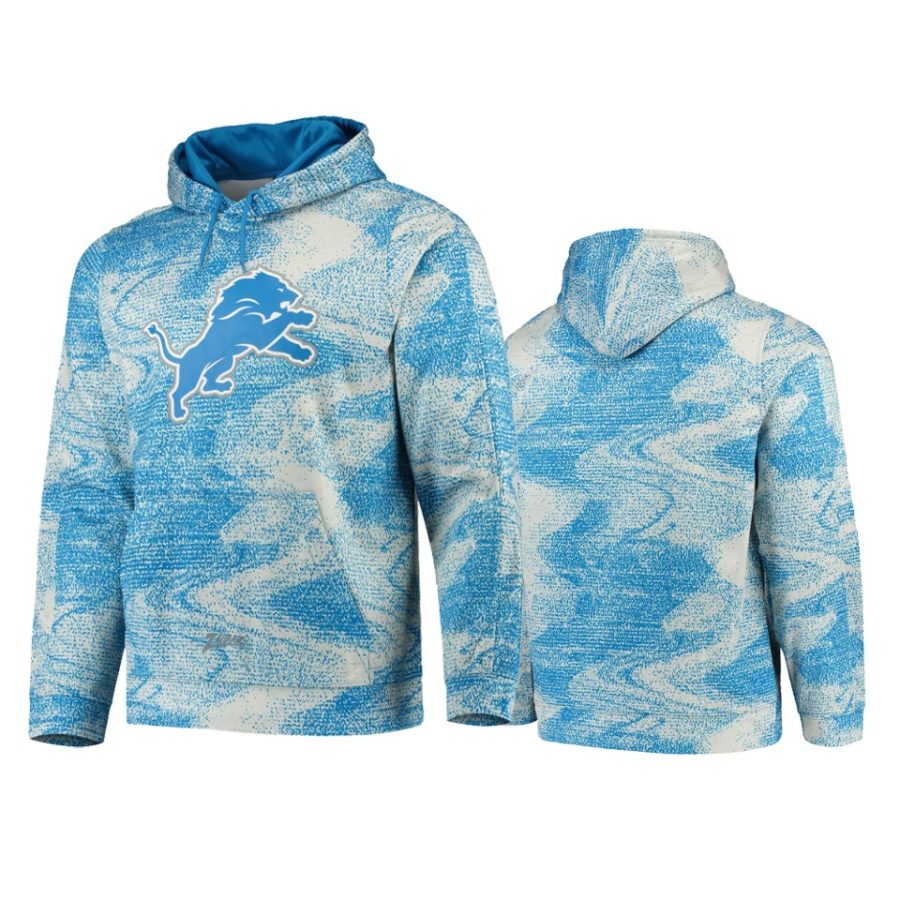 lions blue gray static pullover hoodie