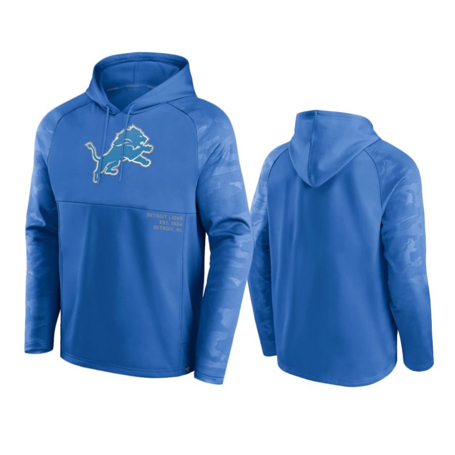 lions blue shade defender raglan pullover hoodie