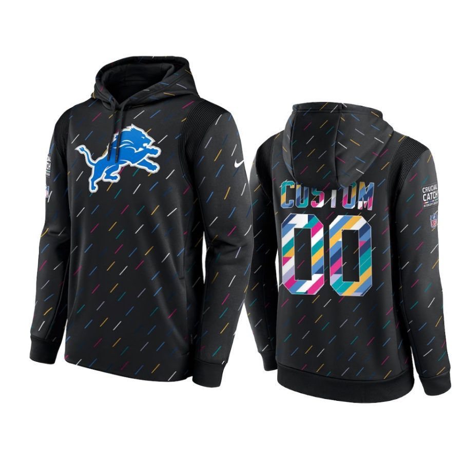 lions custom charcoal 2021 nfl crucial catch hoodie