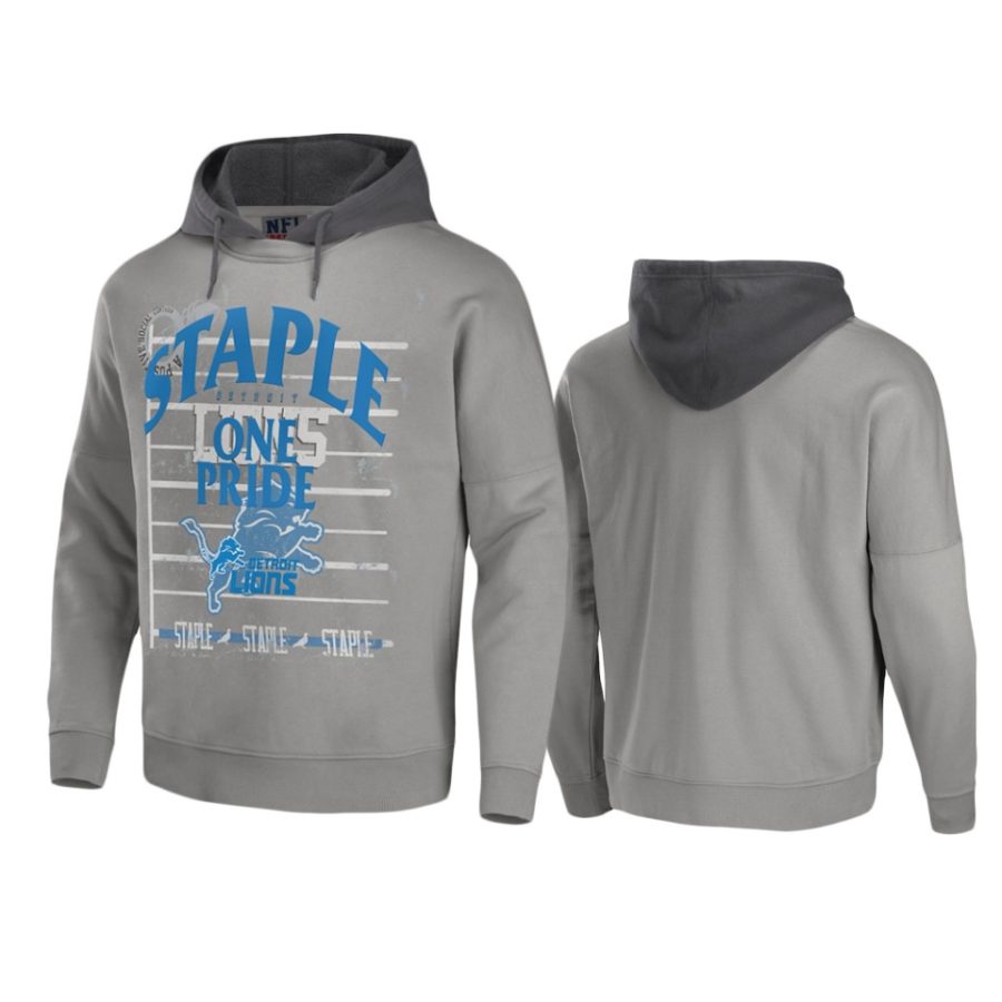 lions gray staple throwback vintage wash hoodie