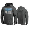 lions heather charcoal stronger together hoodie