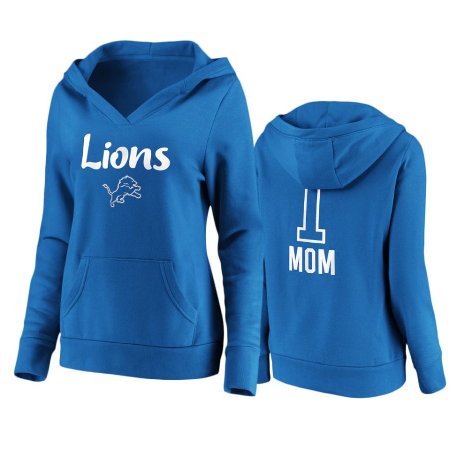 lions number one mom blue hoodie