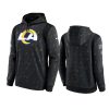 los angeles rams charcoal 2021 nfl crucial catch therma pullover hoodie