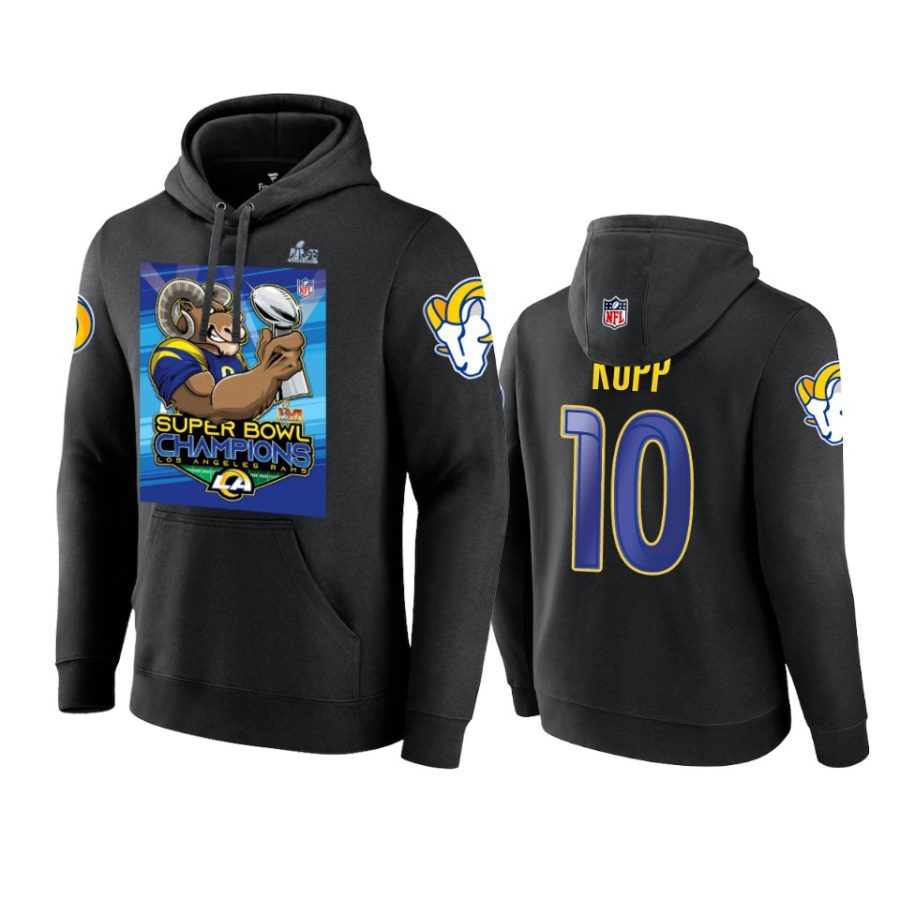 los angeles rams cooper kupp black super bowl lvi champions hoodie