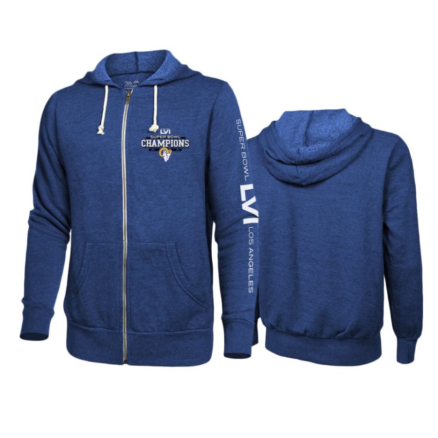 los angeles rams royal super bowl lvi champions hoodie