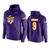 lsu tigers joe burrow vault logo club purple hoodie