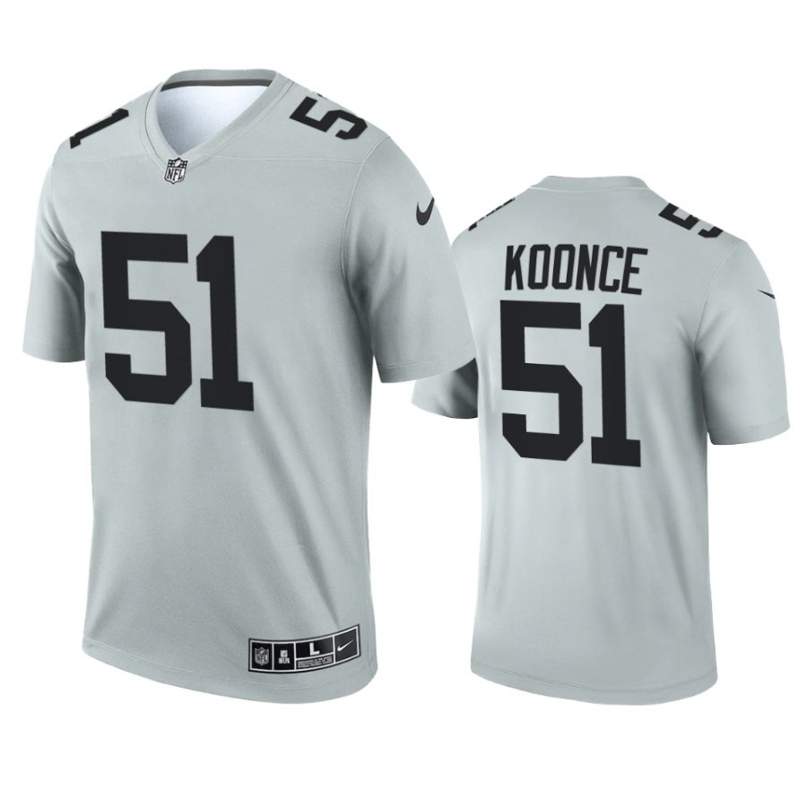 malcolm koonce raiders 2021 inverted legend silver jersey