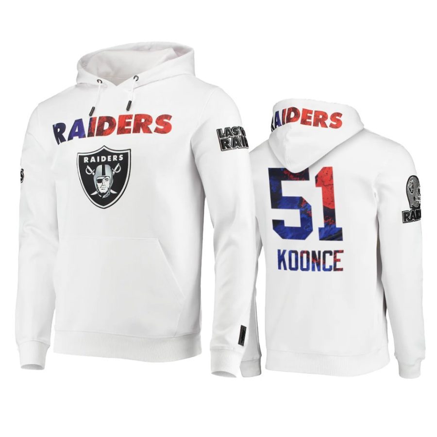 malcolm koonce raiders white americana hoodie