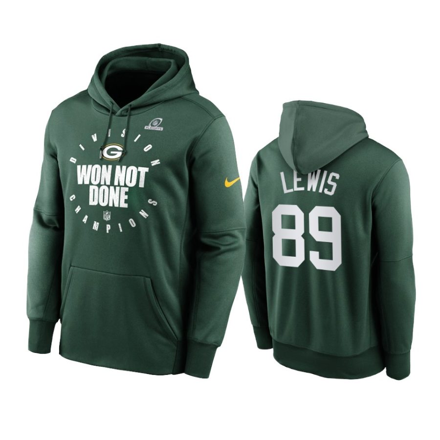 marcedes lewis packers green 2020 nfc north division champions hoodie