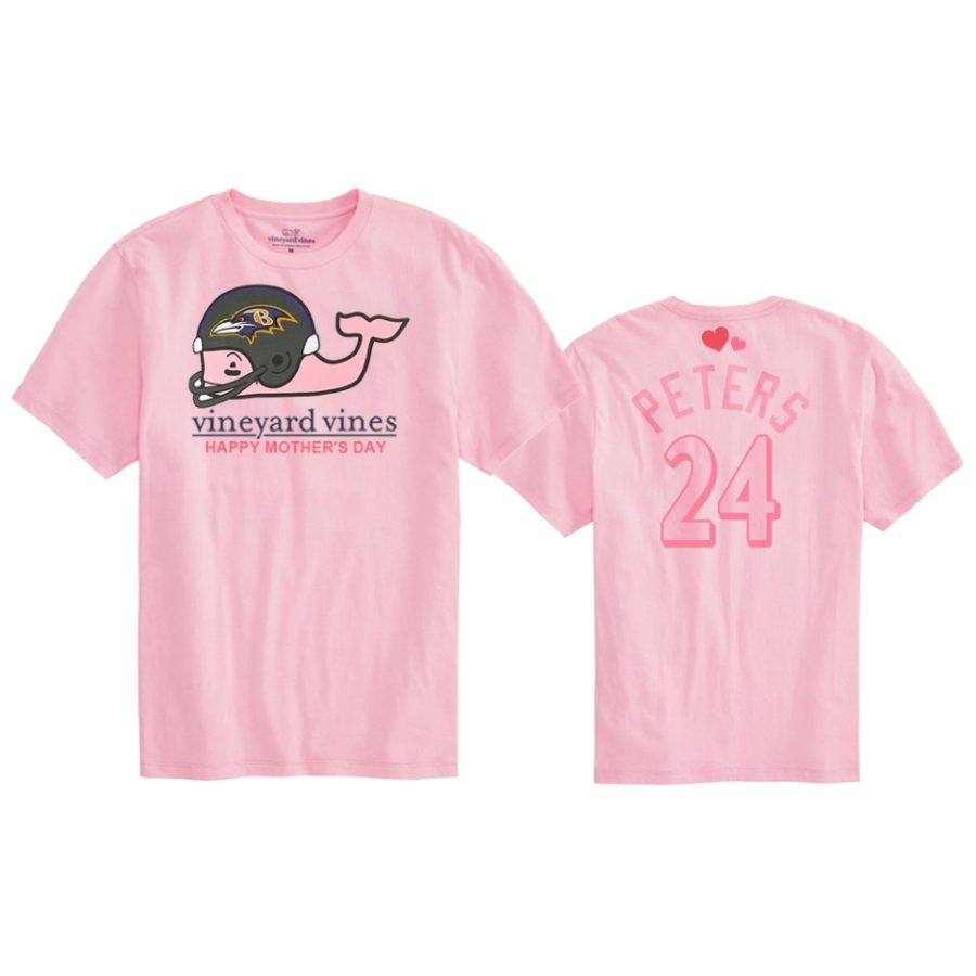 marcus peters ravens pink mothers day t shirt