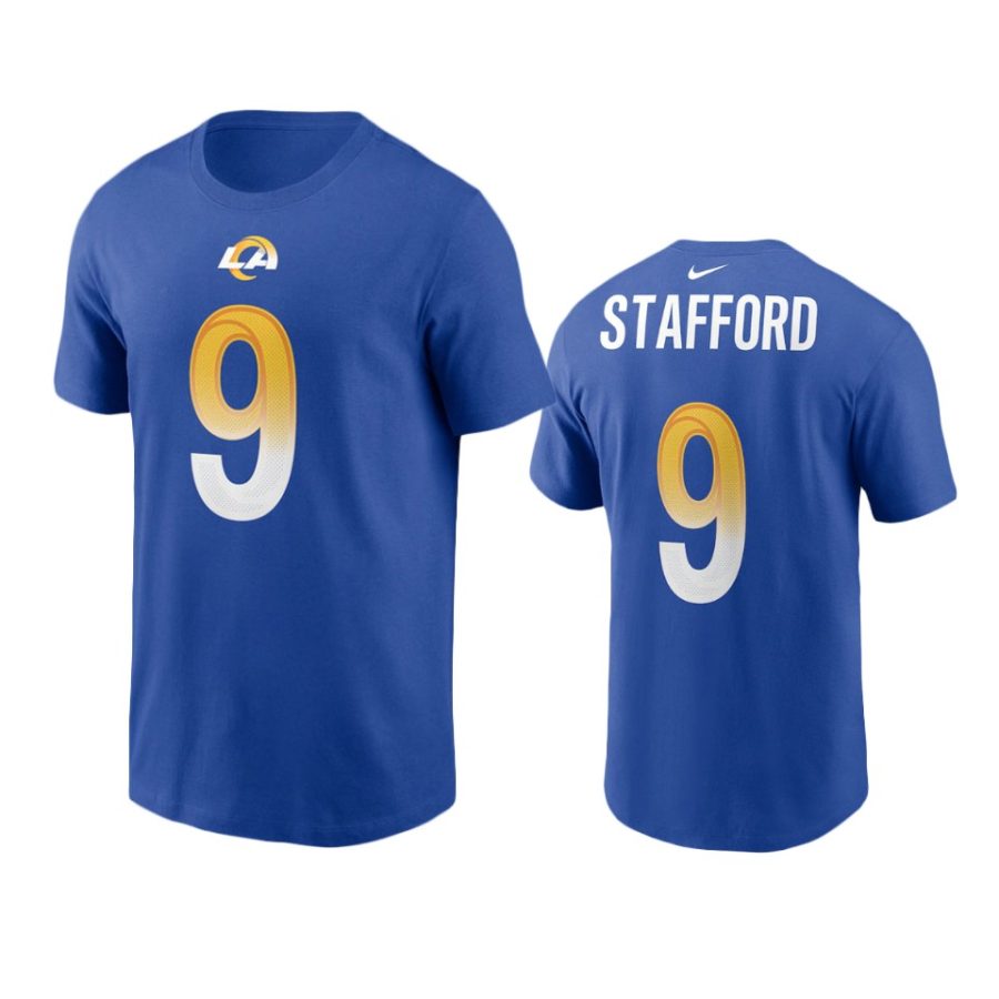 matthew stafford rams royal t shirt