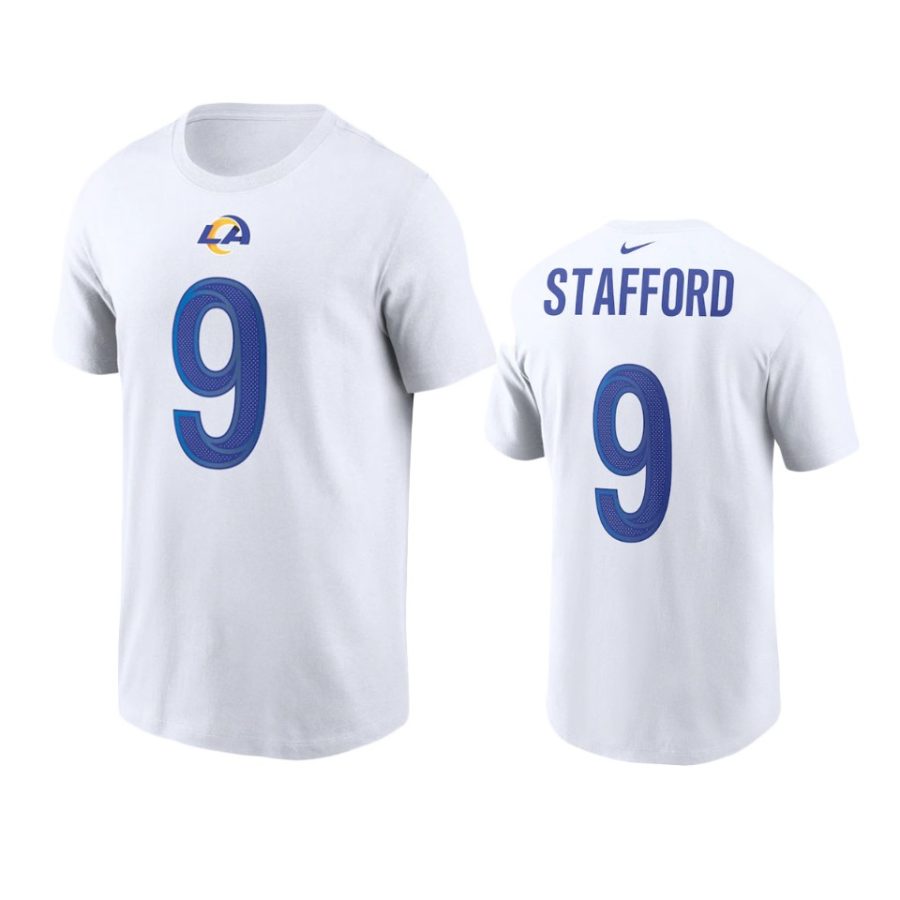 matthew stafford rams white t shirt