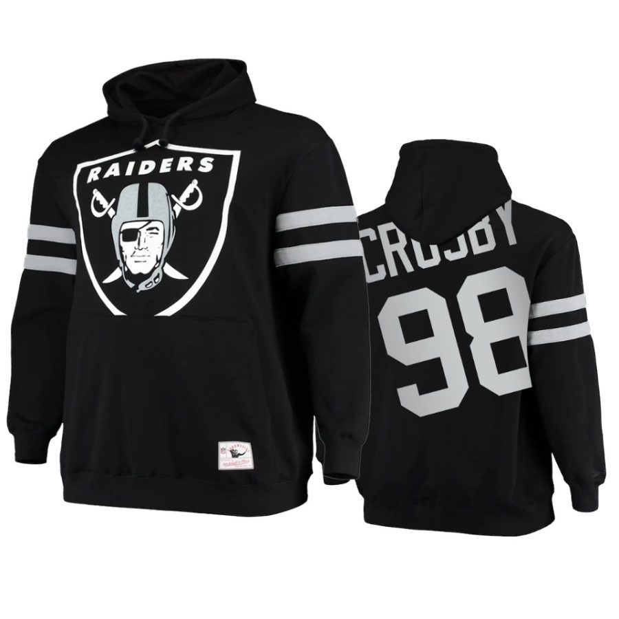 maxx crosby raiders black big face hoodie