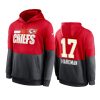 mecole hardman chiefs red charcoal sideline impact lockup hoodie