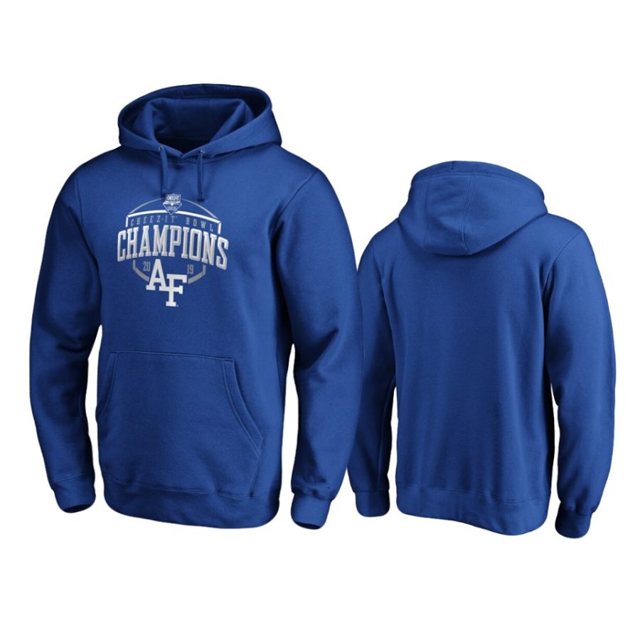 mens air force falcons 2019 cheez it bowl champions royal corner fanatics branded hoodie