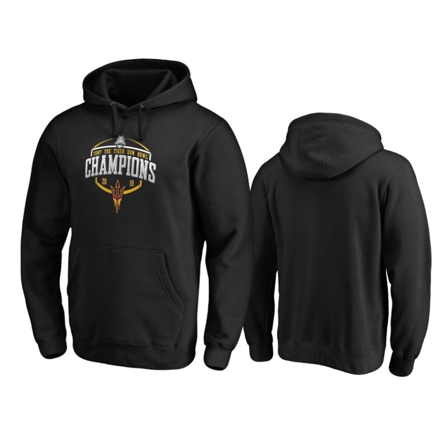 mens arizona state sun devils 2019 sun bowl champions black corner fanatics branded hoodie