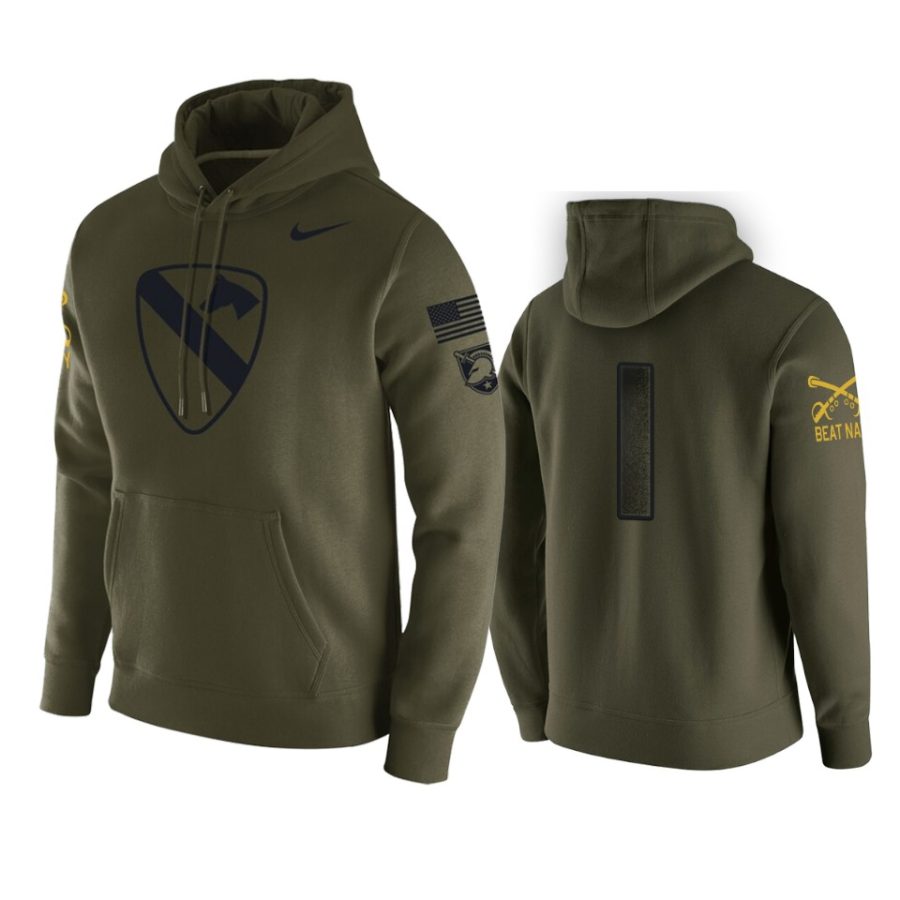 mens army black knights 1 green 1st cavalry division hoodie