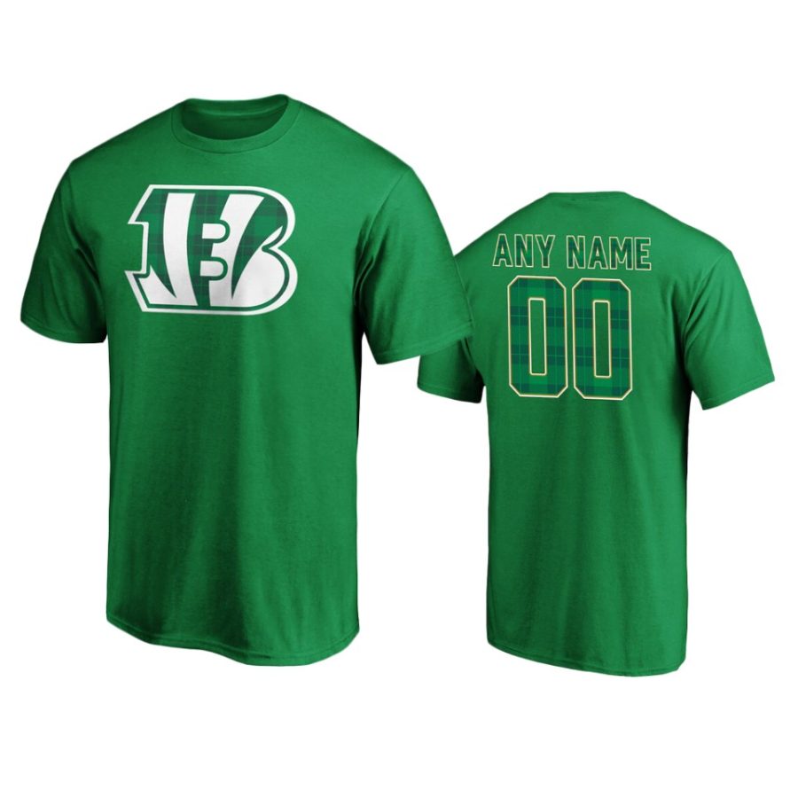 mens bengals green st. patricks day emerald plaid t shirt