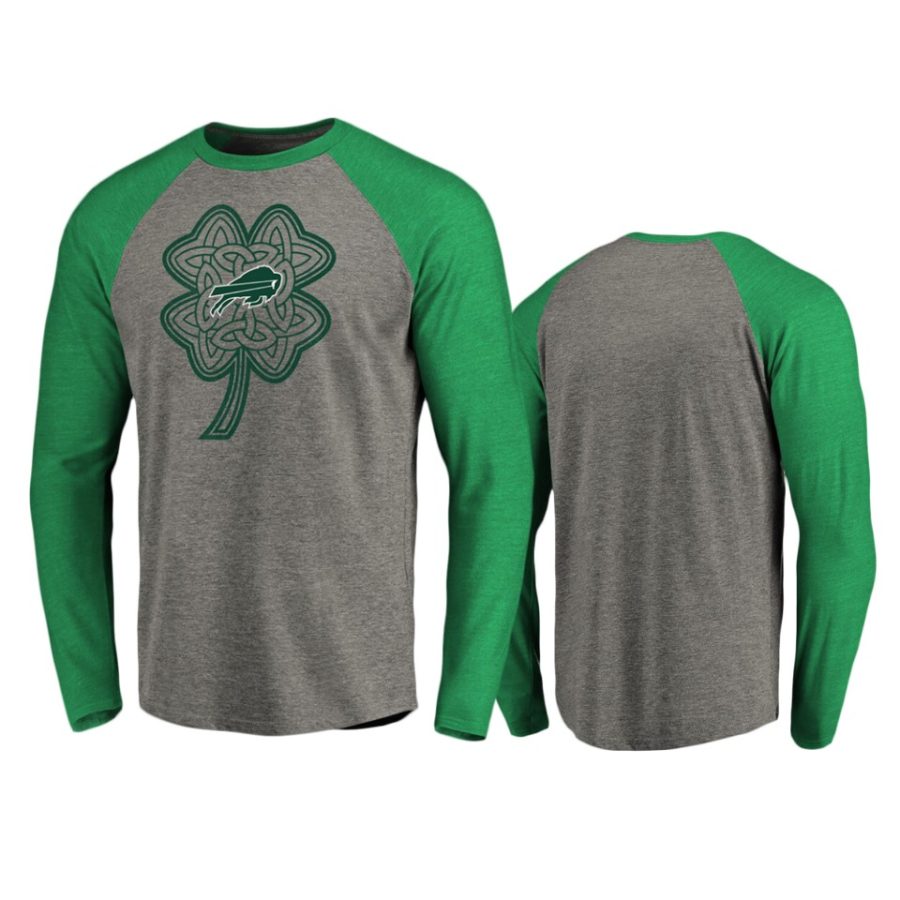 mens bills heathered gray st. patricks day celtic charm t shirt