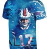 mens bills josh allen 3d printed black player graphic t shirt