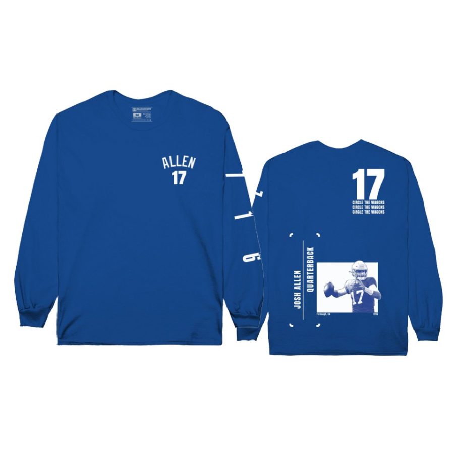 mens bills josh allen royal player graphic long sleeve t shirt