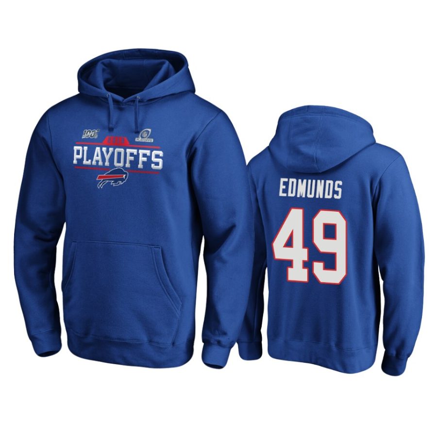 mens bills tremaine edmunds royal 2019 nfl playoffs chip shot pullover hoodie