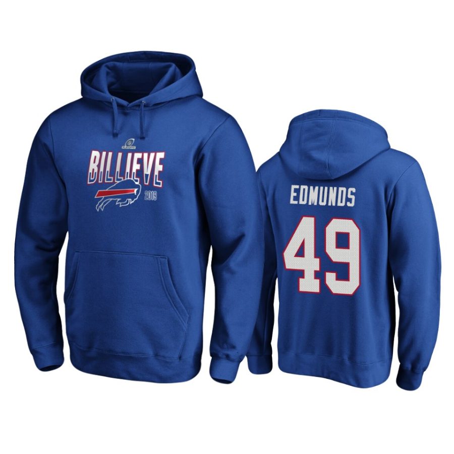 mens bills tremaine edmunds royal 2019 nfl playoffs hometown checkdown pullover hoodie