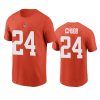 mens browns nick chubb nikeorange t shirt