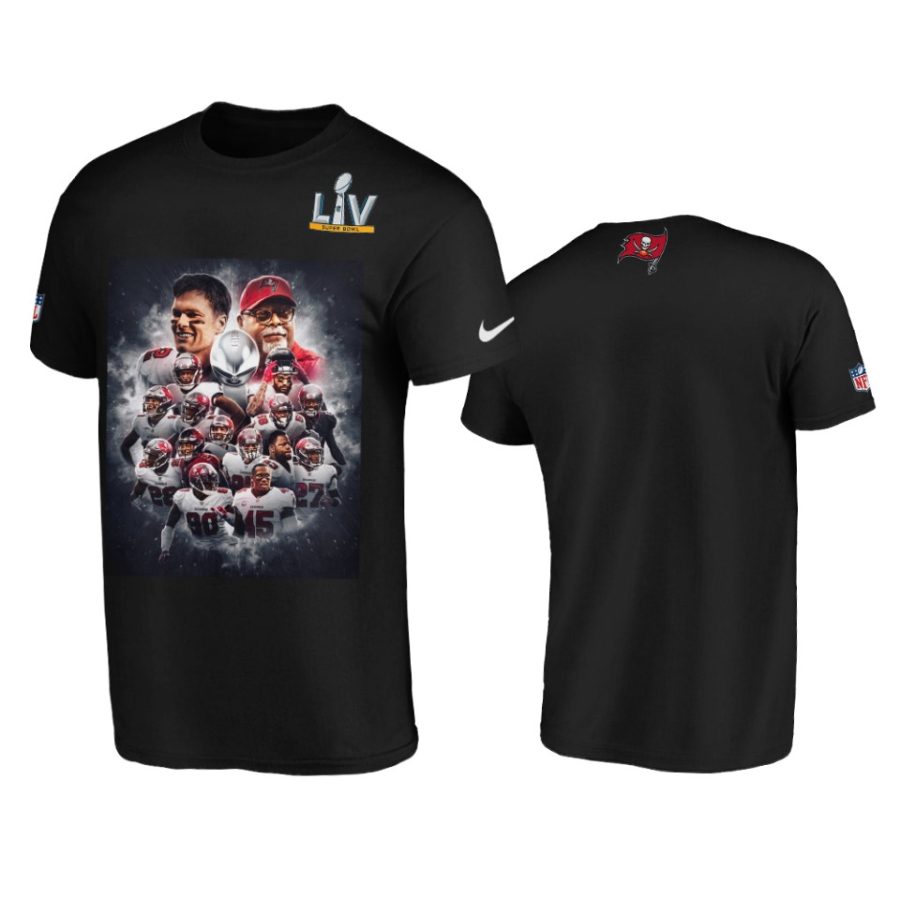 mens buccaneers black super bowl lv champions player graphic t shirt