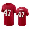 mens buccaneers john lynch nikered t shirt