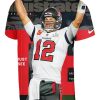 mens buccaneers tom brady 3d printed black player graphic t shirt