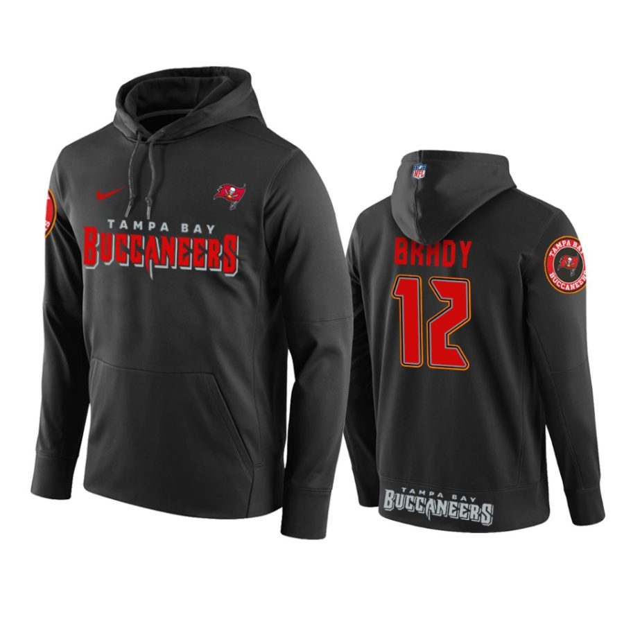 mens buccaneers tom brady black circuit wordmark hoodie