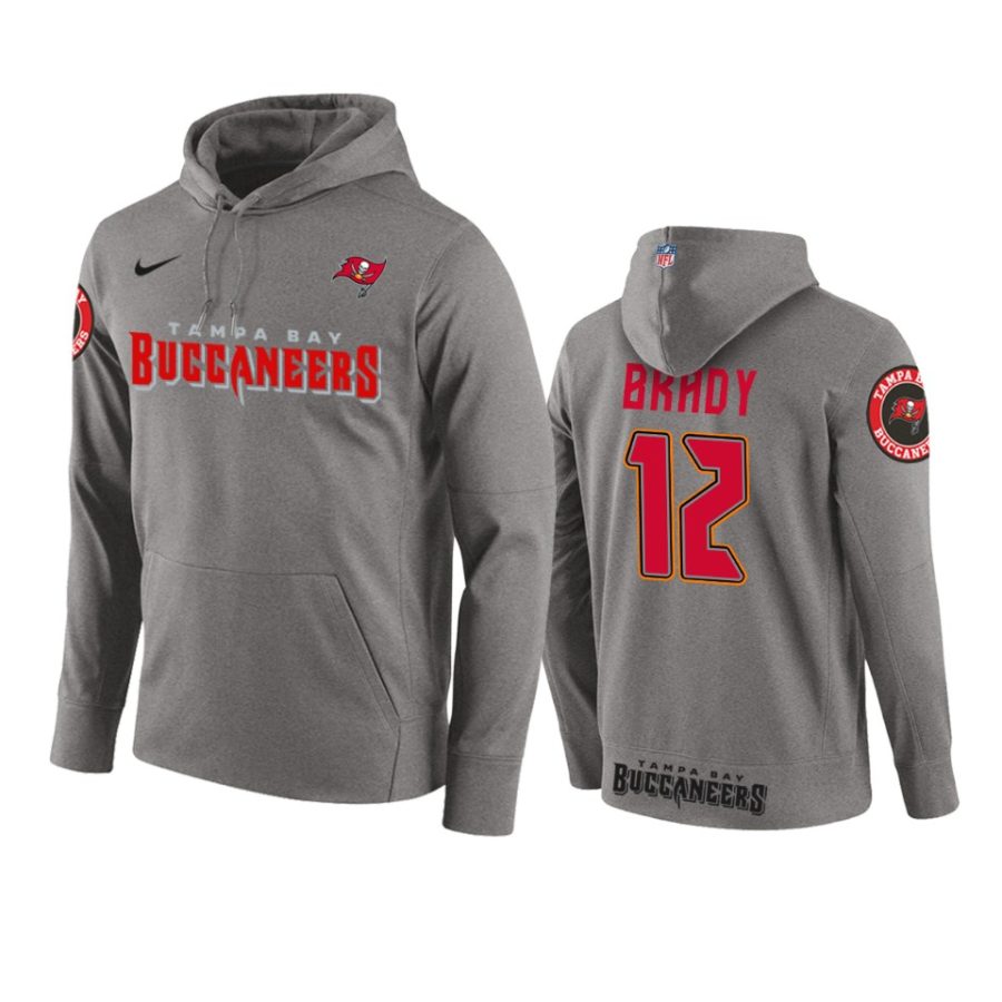 mens buccaneers tom brady gray circuit wordmark hoodie