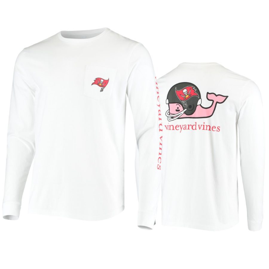 mens buccaneers white whale helmet long sleeve t shirt