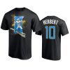 mens chargers justin herbert black 2020 nfl offensive rookie of the year sunshine city t shirt