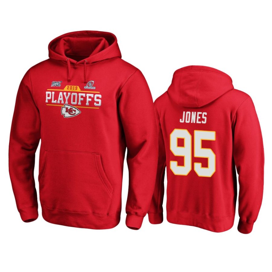 mens chiefs chris jones red 2019 nfl playoffs bound chip shot pullover hoodie