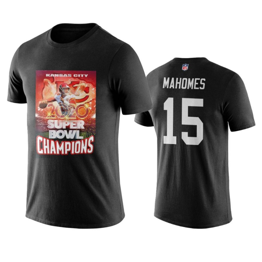 mens chiefs patrick mahomes black super bowl champion t shirt