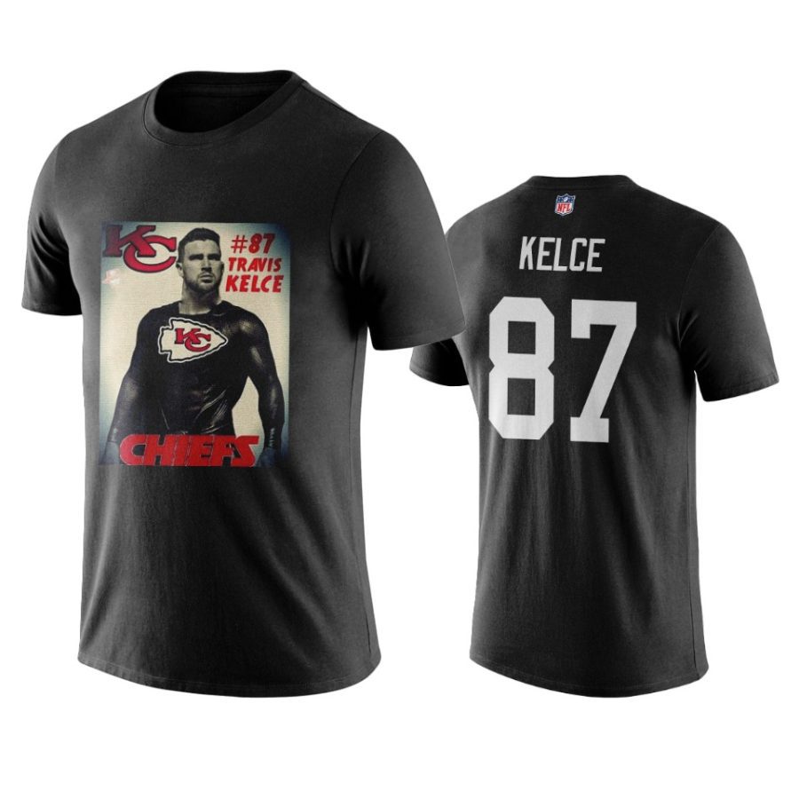 mens chiefs travis kelce black player graphic t shirt