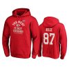 mens chiefs travis kelce red 2019 afc west division champions cover two pullover hoodie