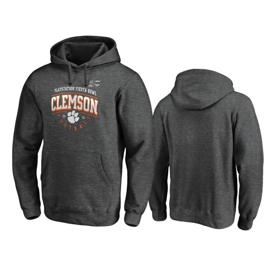 mens clemson tigers 2019 fiesta bowl bound heather gray hoodie