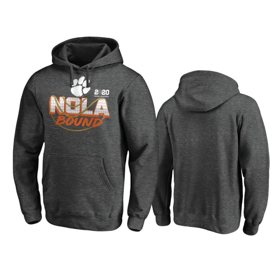 mens clemson tigers 2020 national championship bound heather gray defensive college football playoff hoodie