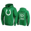 mens colts darius leonard green st. patricks day white logo hoodie