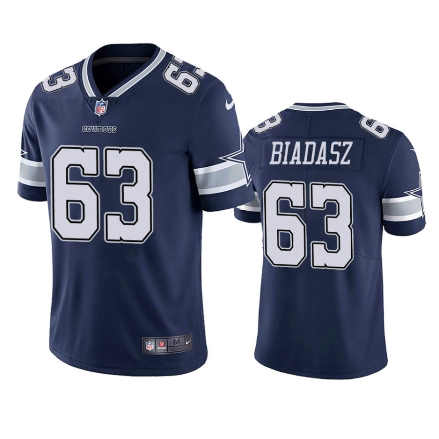 mens cowboys tyler biadasz navy vapor untouchable limited jersey