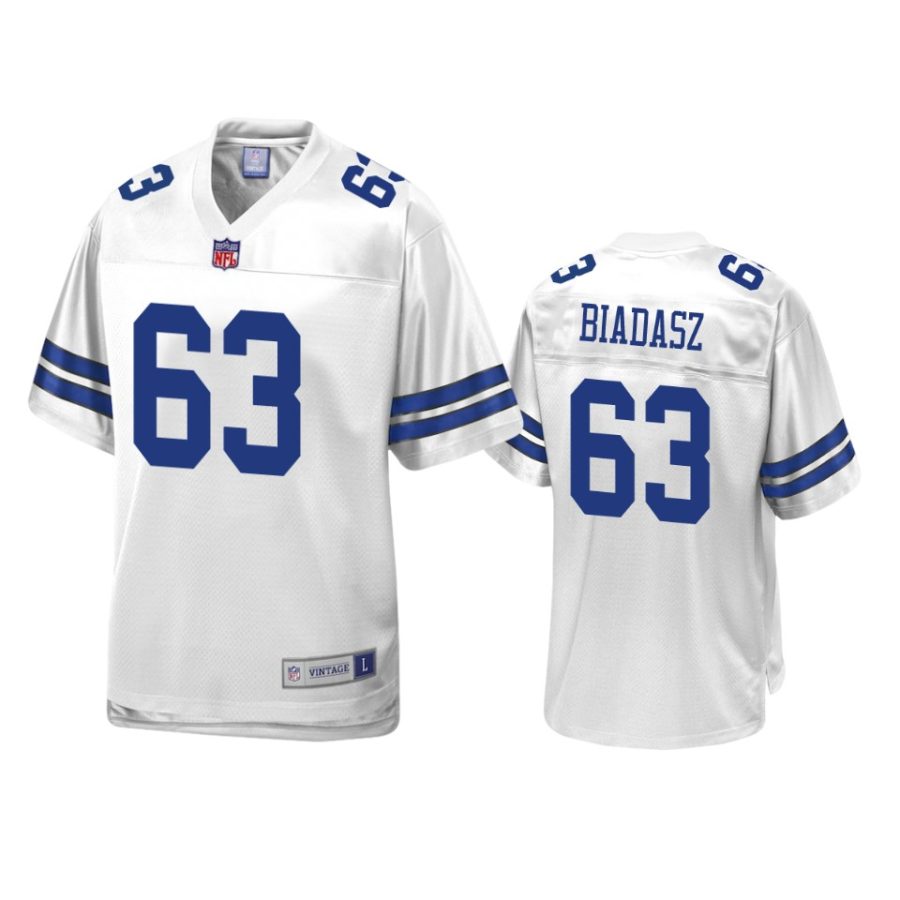 mens cowboys tyler biadasz white pro line jersey